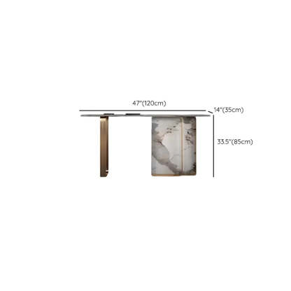 Marble Top Carbon Steel Abstract Console Table