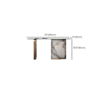 Marble Top Carbon Steel Abstract Console Table