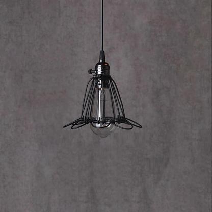 Nordic Vintage Metal Lantern Pendant Light LED Industrial Ceiling Light-Lighom