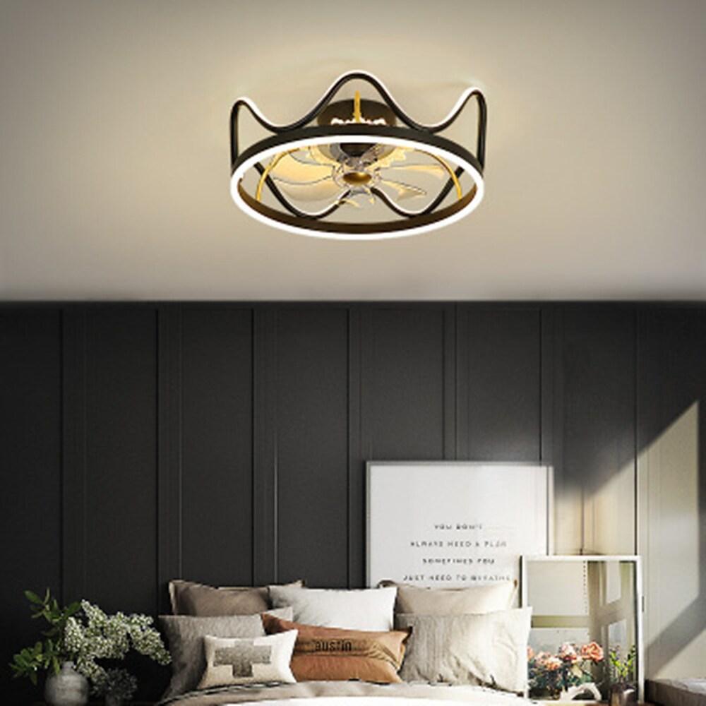 Crown Gold Black Ceiling Fan
