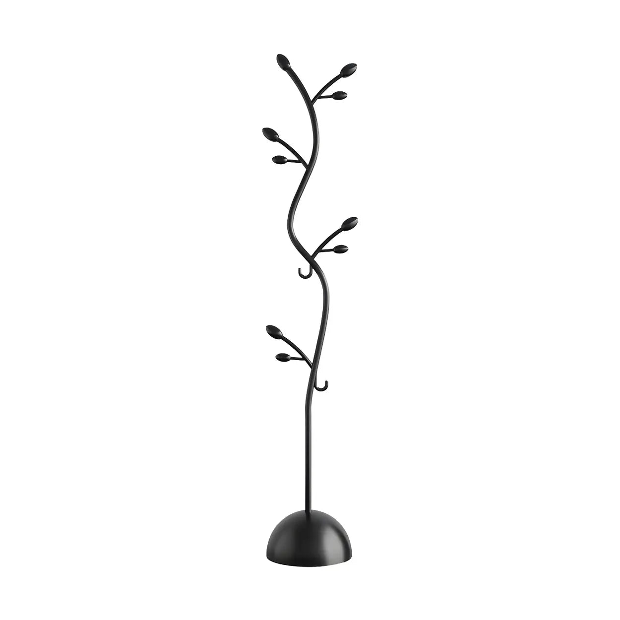 Black-Gold Metal Frame Tall Tree Coat Stand — Gold