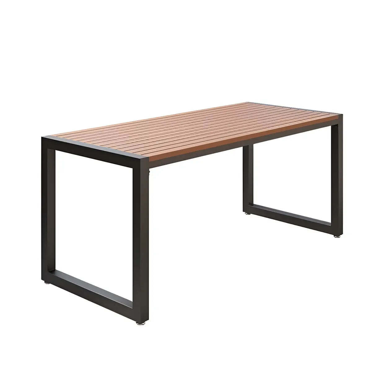 Metal Rectangle Outdoor Coffee Table with Benches
