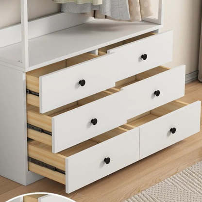 Metal Brown Drawer Open Storage Hall Tree — Brown / 2