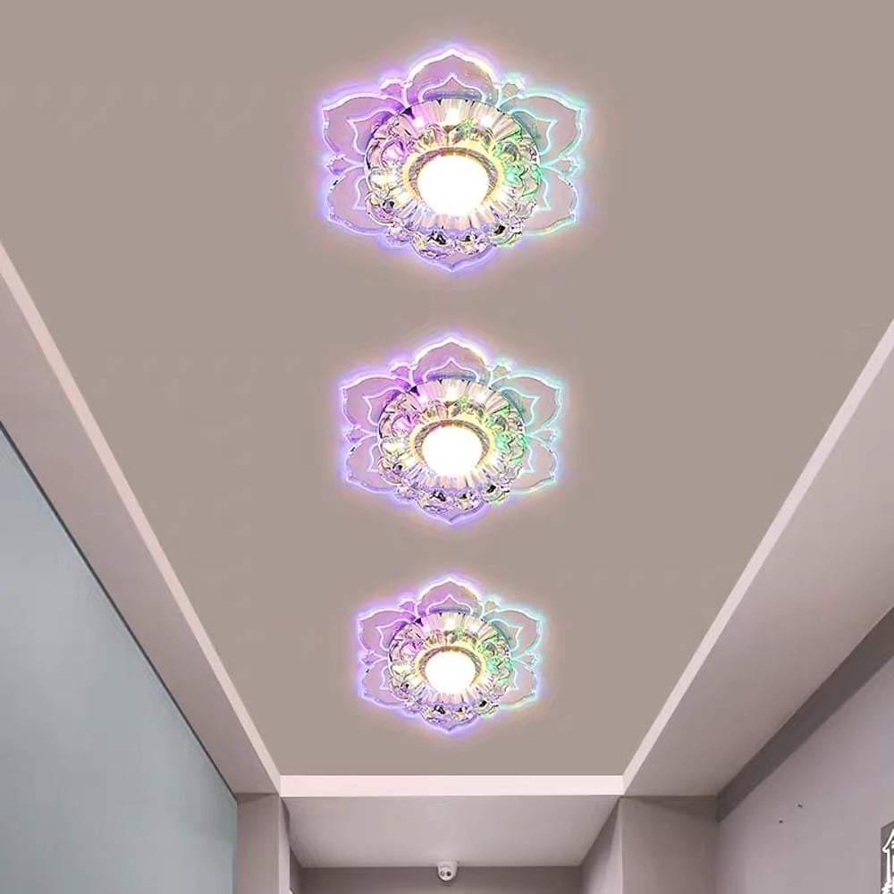 Floral Ornate LED Flush Mount Ceiling Light for Baby Kids-Lighom