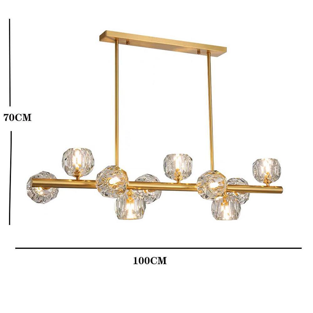 Metal Crystal Flush Mount Ceiling Light Globe Cluster LED Light-Lighom