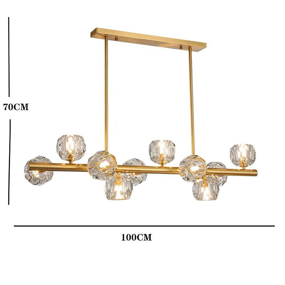 Metal Crystal Flush Mount Ceiling Light Globe Cluster LED Light-Lighom