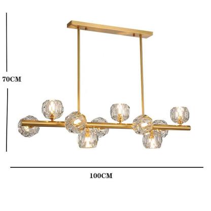 Metal Crystal Flush Mount Ceiling Light Globe Cluster LED Light-Lighom