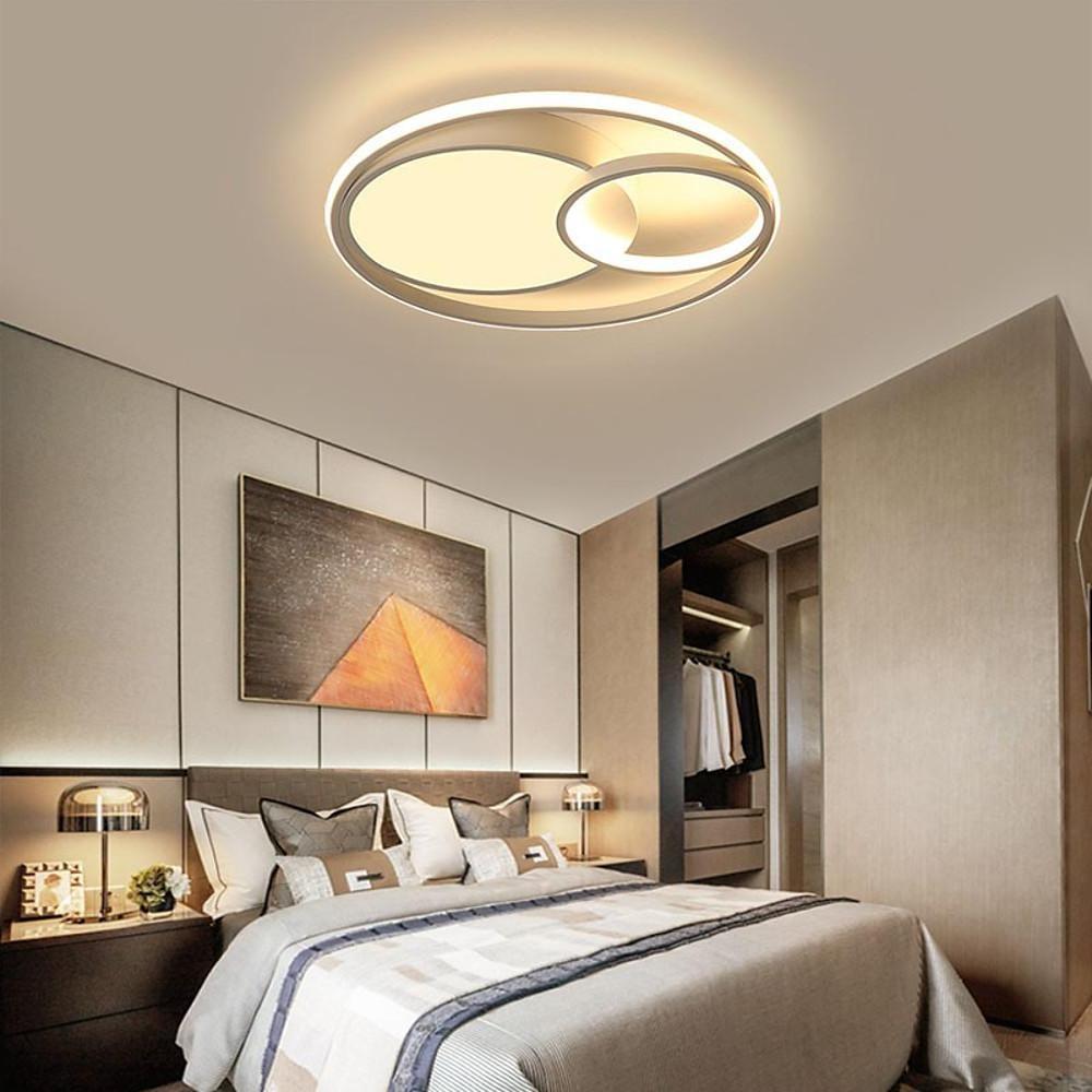 Modern LED Three Circle Ceiling Light Round Flush Mount Lighting Fixture-Lighom