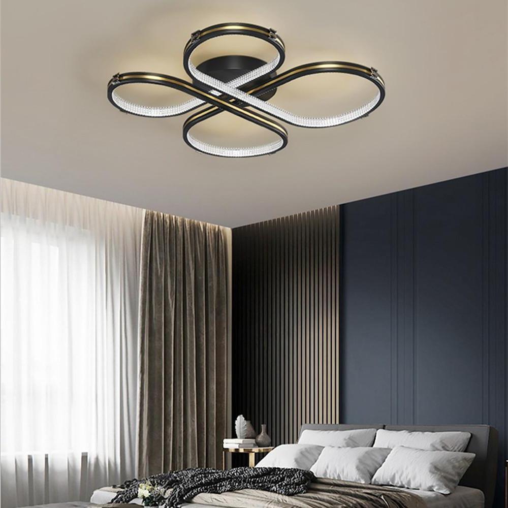 Circle Flower Design Dimmable LED Modern Ceiling Light Flush Mount Lighting-Lighom