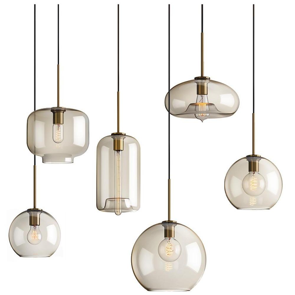 Glass pendant lighting for bedroom — 10"X10"