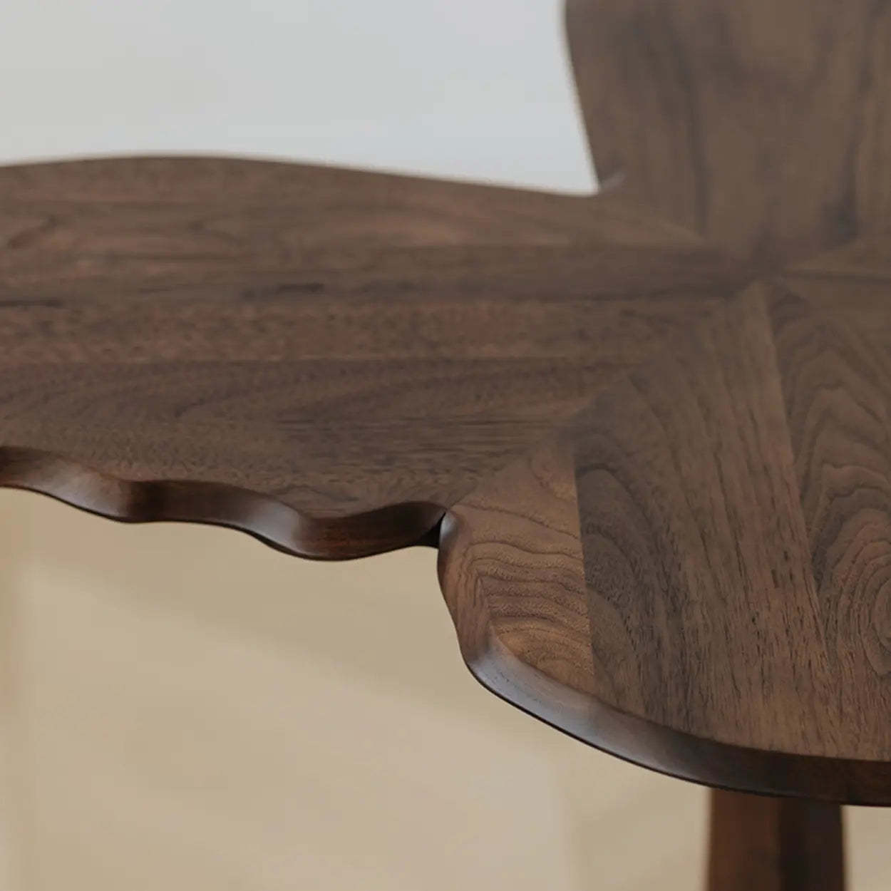 Mid-Century Butterfly Walnut Wood Side Table