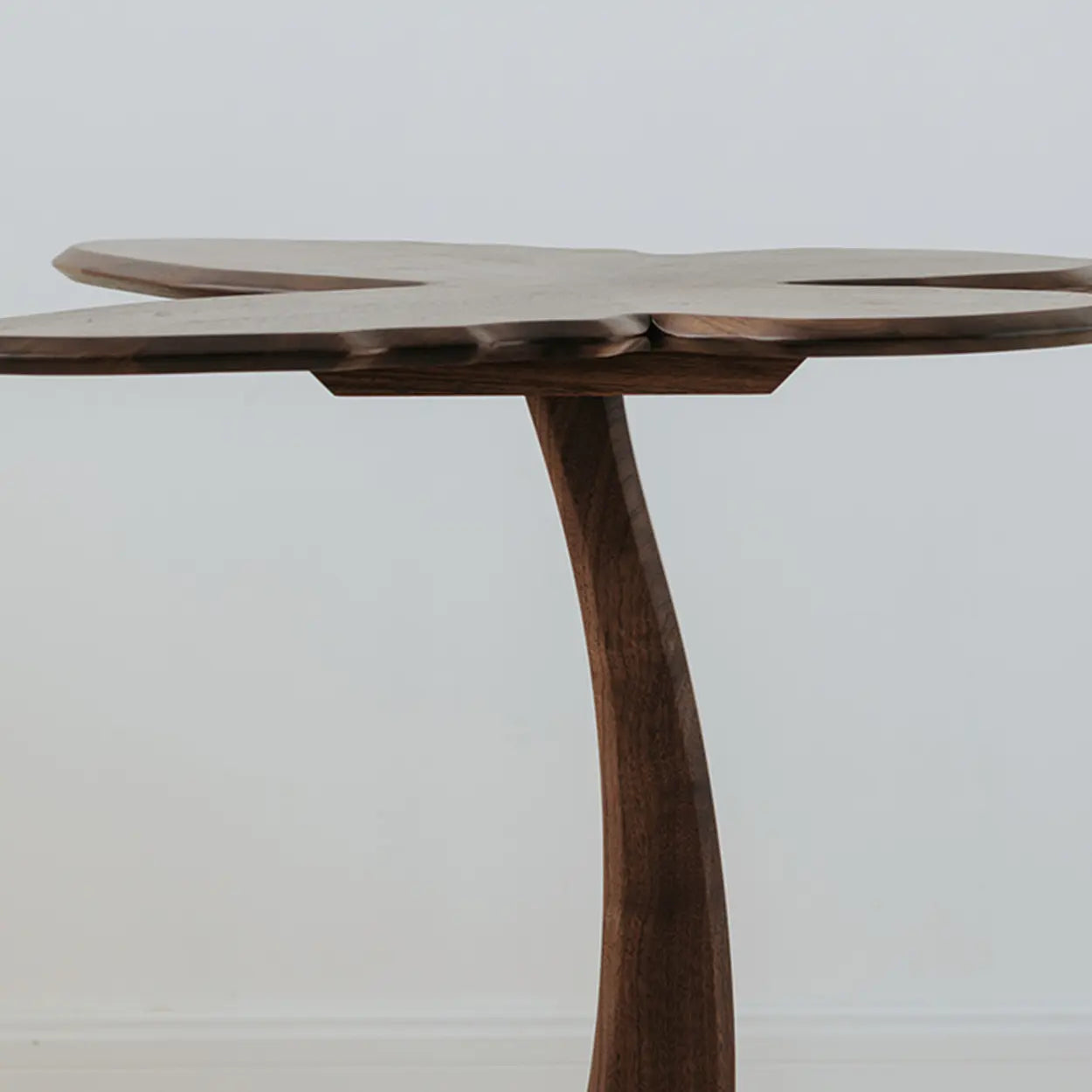 Mid-Century Butterfly Walnut Wood Side Table