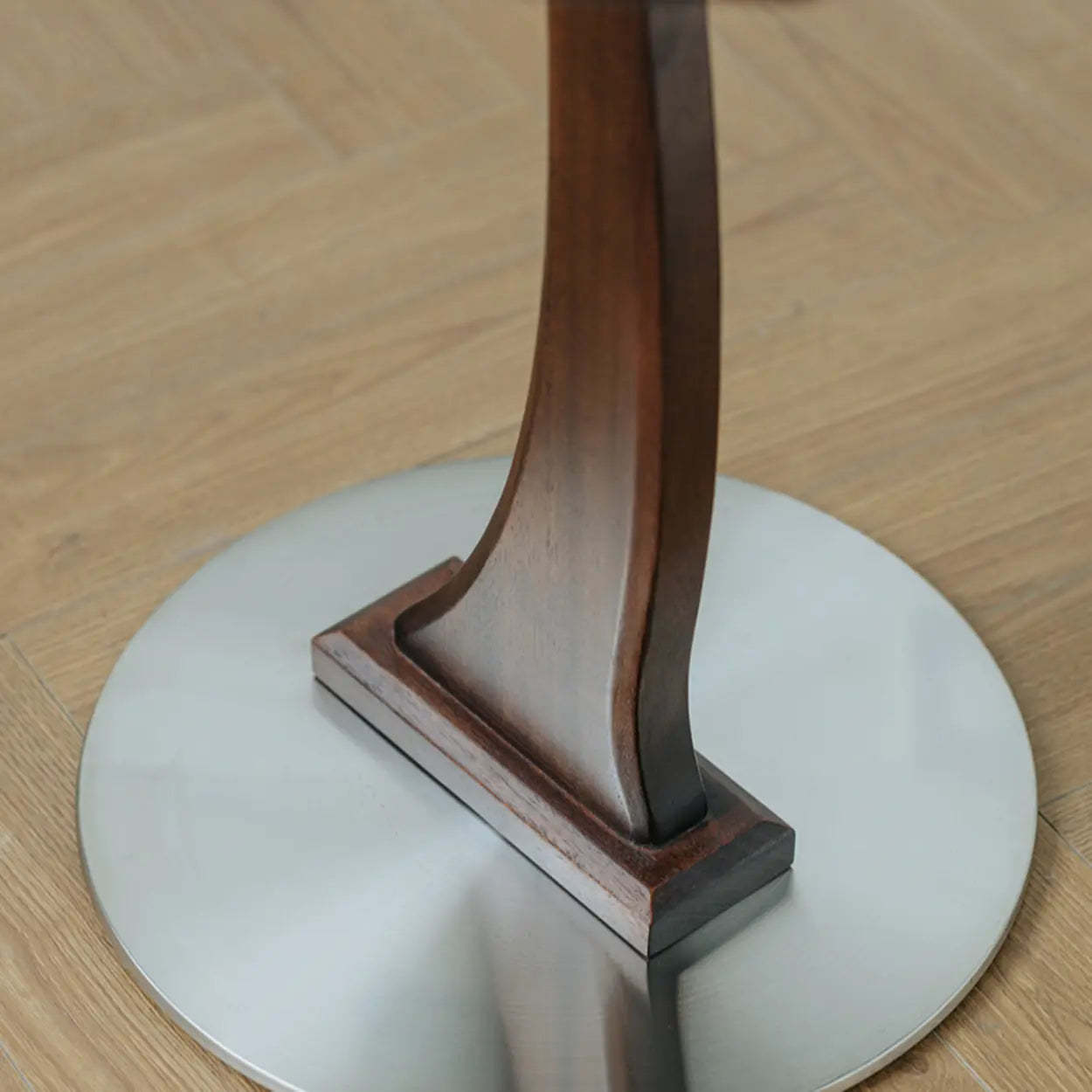 Mid-Century Butterfly Walnut Wood Side Table