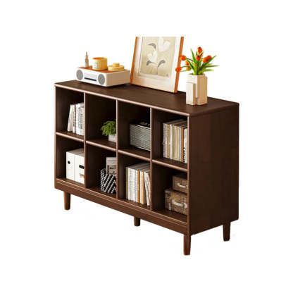 Mid-Century Modular Cube Wood Bookcase