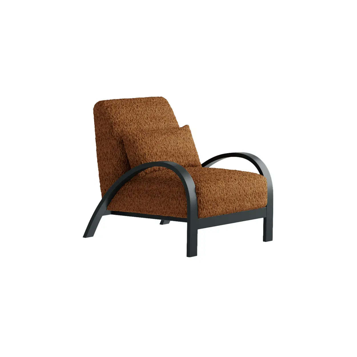 Modern armrest pillow wood office chairs — Brown / Brown