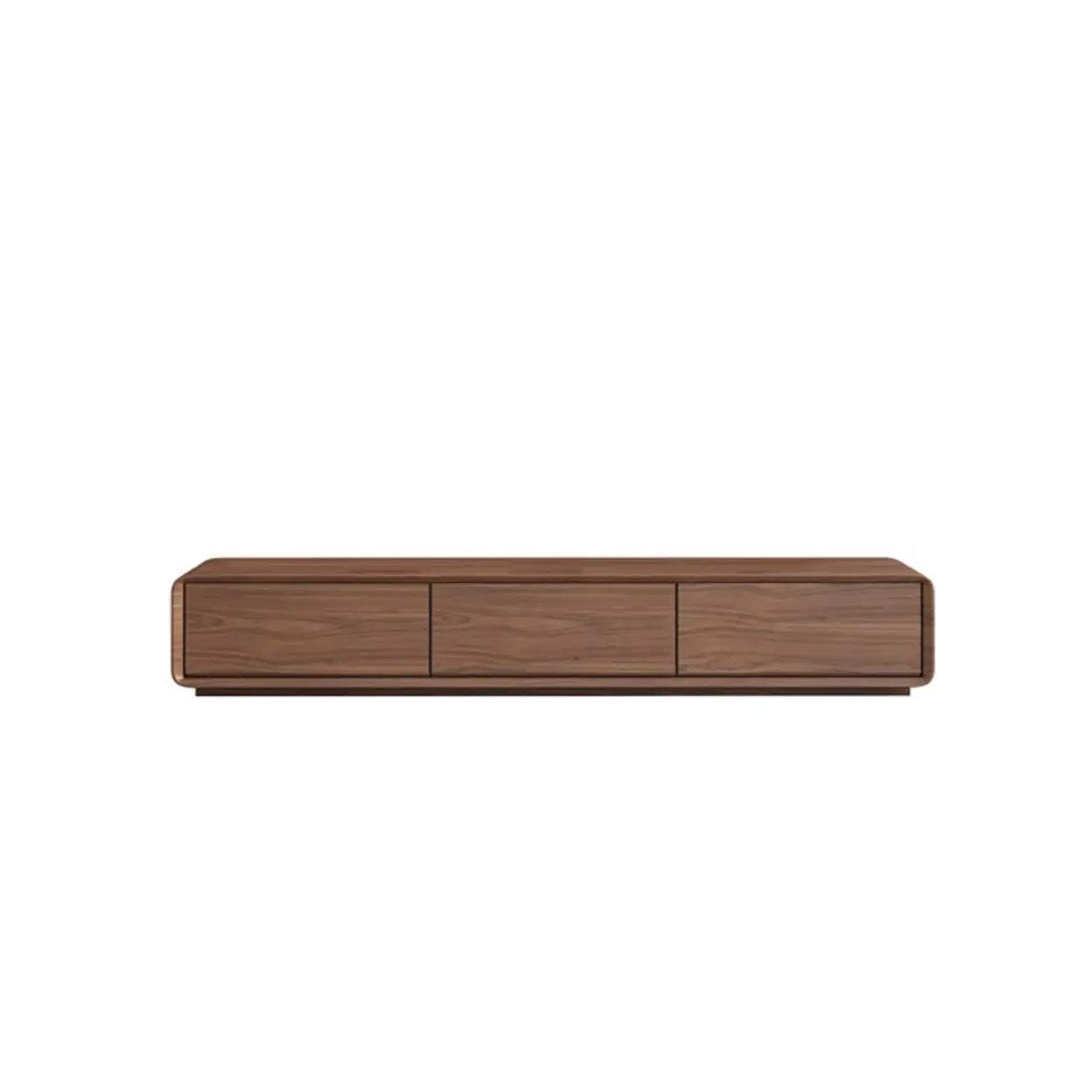 Brown wood long stand tv stands - mid-century — 79" L x 16" W x 14" H
