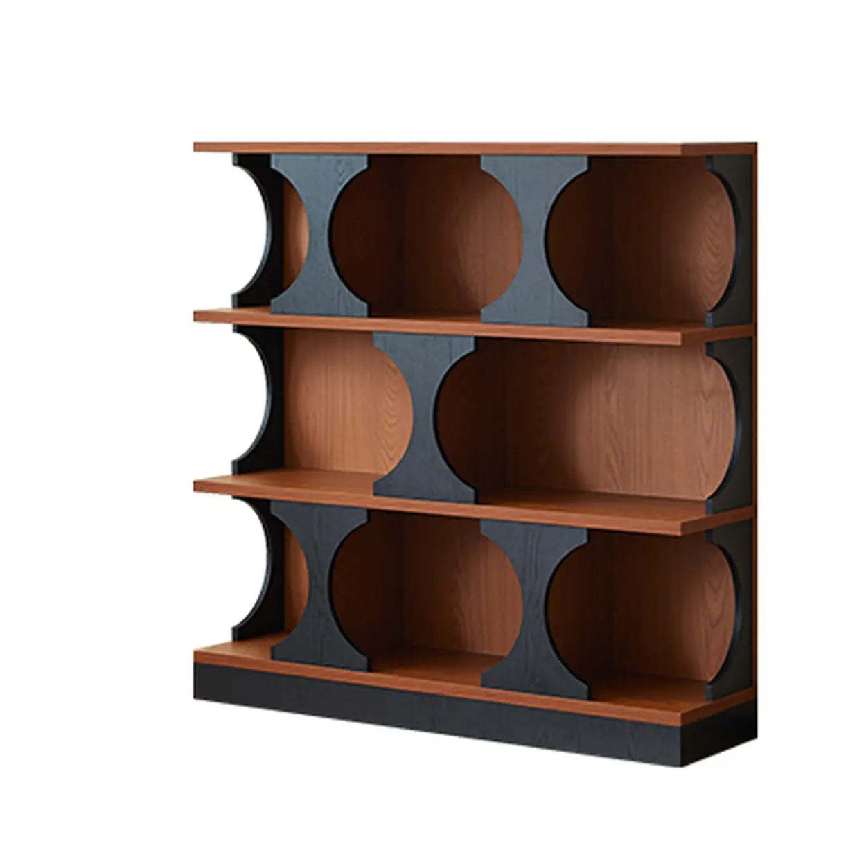 Bookshelf closed-back wood bookcases for hallway — 47" L x 13" W x 47" H