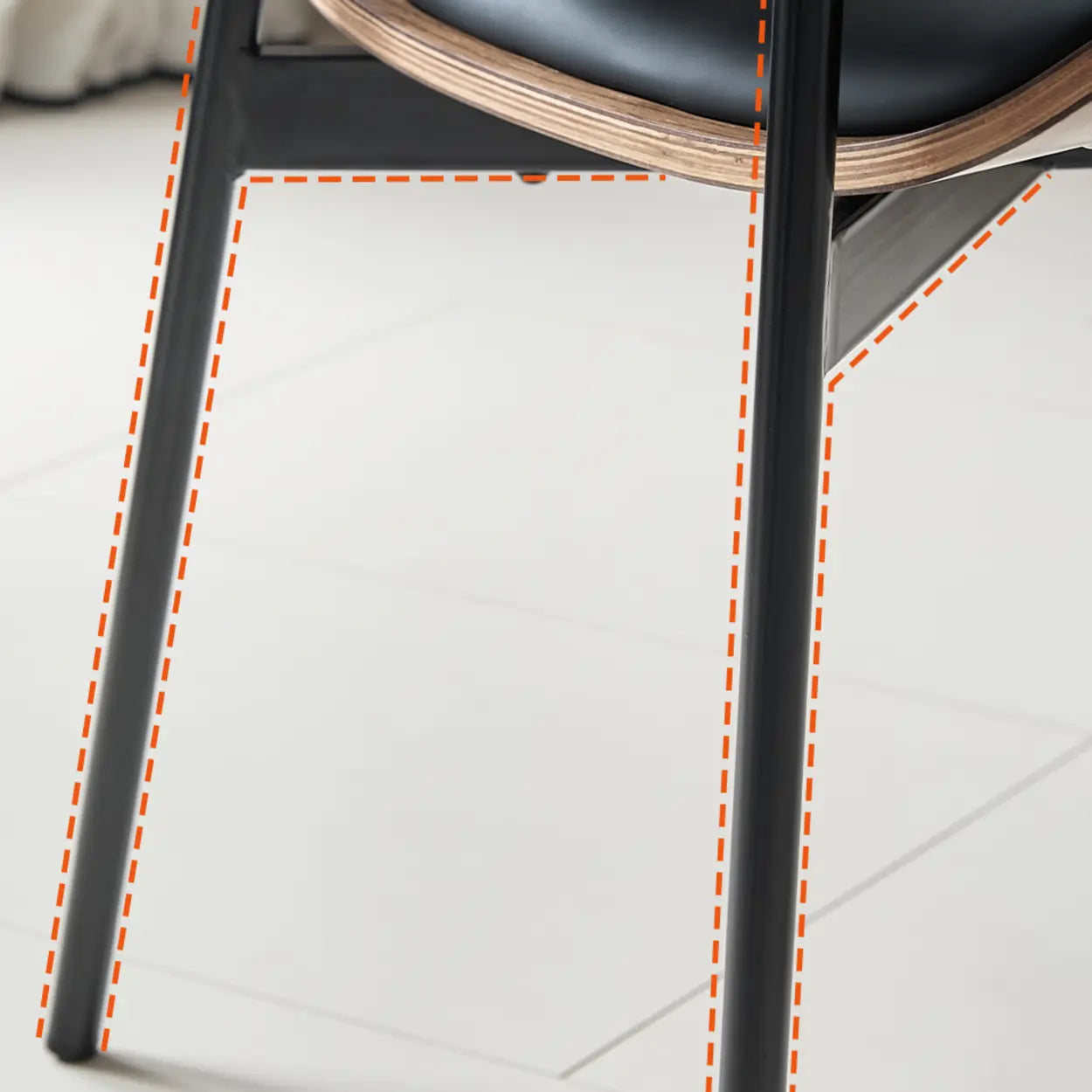 Mid-Century Curved Back Upholstered Dining Chair