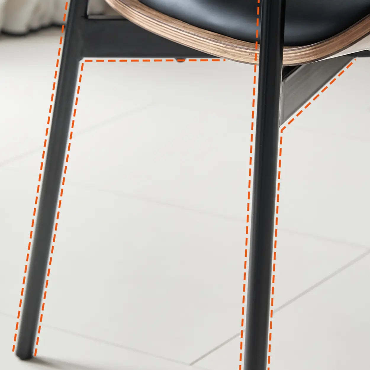 Mid-Century Curved Back Upholstered Dining Chair
