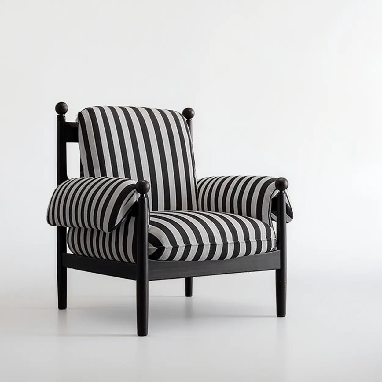 Mid-Century Designer High Back Upholstered Accent Chair