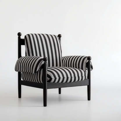 Mid-Century Designer High Back Upholstered Accent Chair