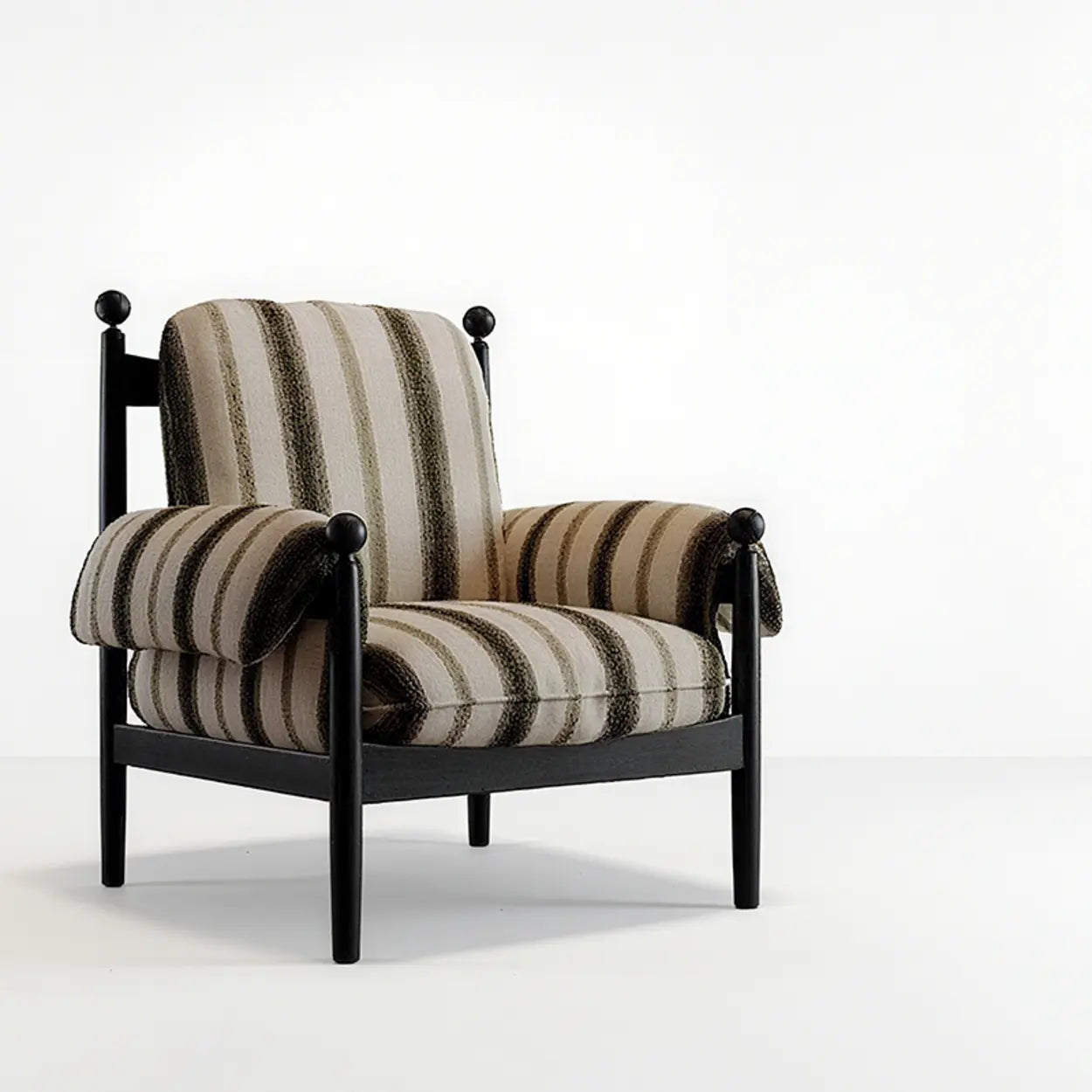 Mid-Century Designer High Back Upholstered Accent Chair