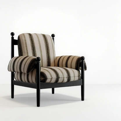 Mid-Century Designer High Back Upholstered Accent Chair