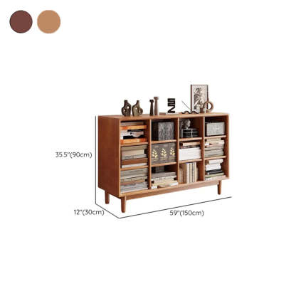 Mid-Century Horizontal Wood Bookshelf