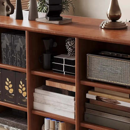 Mid-Century Horizontal Wood Bookshelf