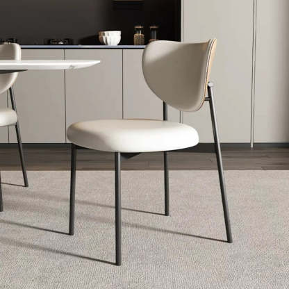 Mid-Century Open Back Upholstered Dining Chair