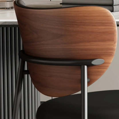 Mid-Century Open Back Upholstered Dining Chair