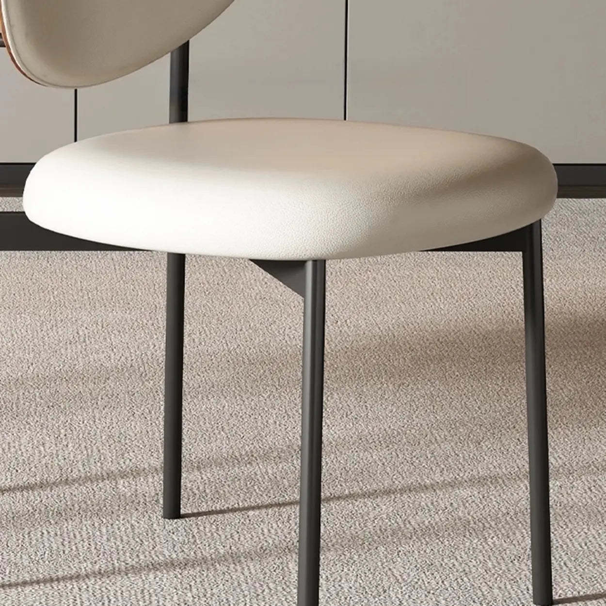 Mid-Century Open Back Upholstered Dining Chair
