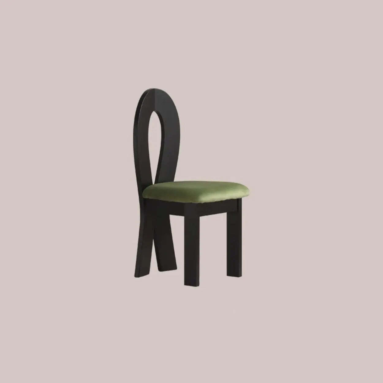 Black modern curved-back dining chairs & benches