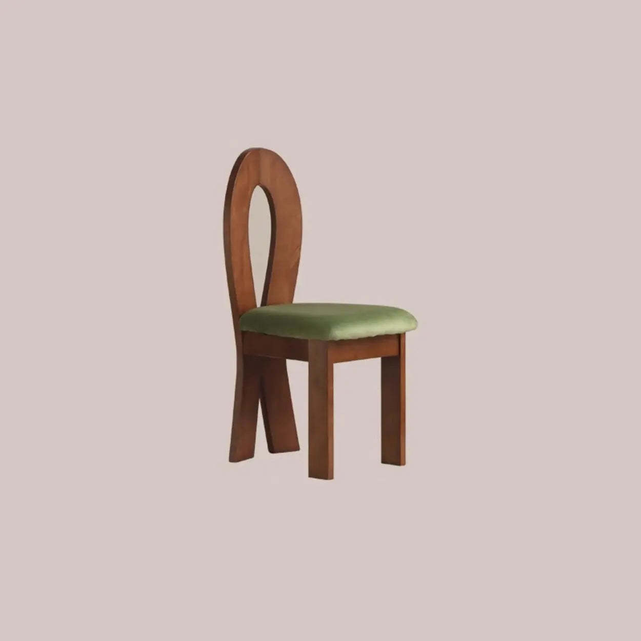 Modern curved-back green fabric linen wood dining chairs & benches, Lighom