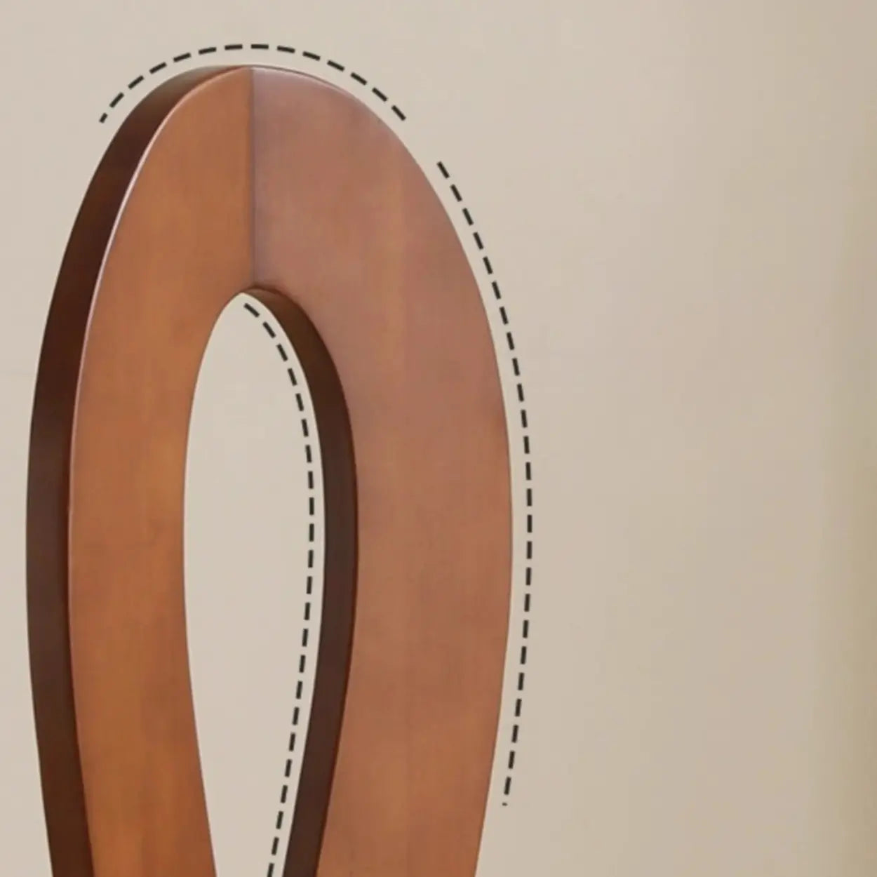 Mid-Century Curved-Back Green Dining Chair