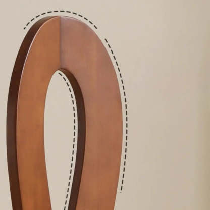 Mid-Century Curved-Back Green Dining Chair
