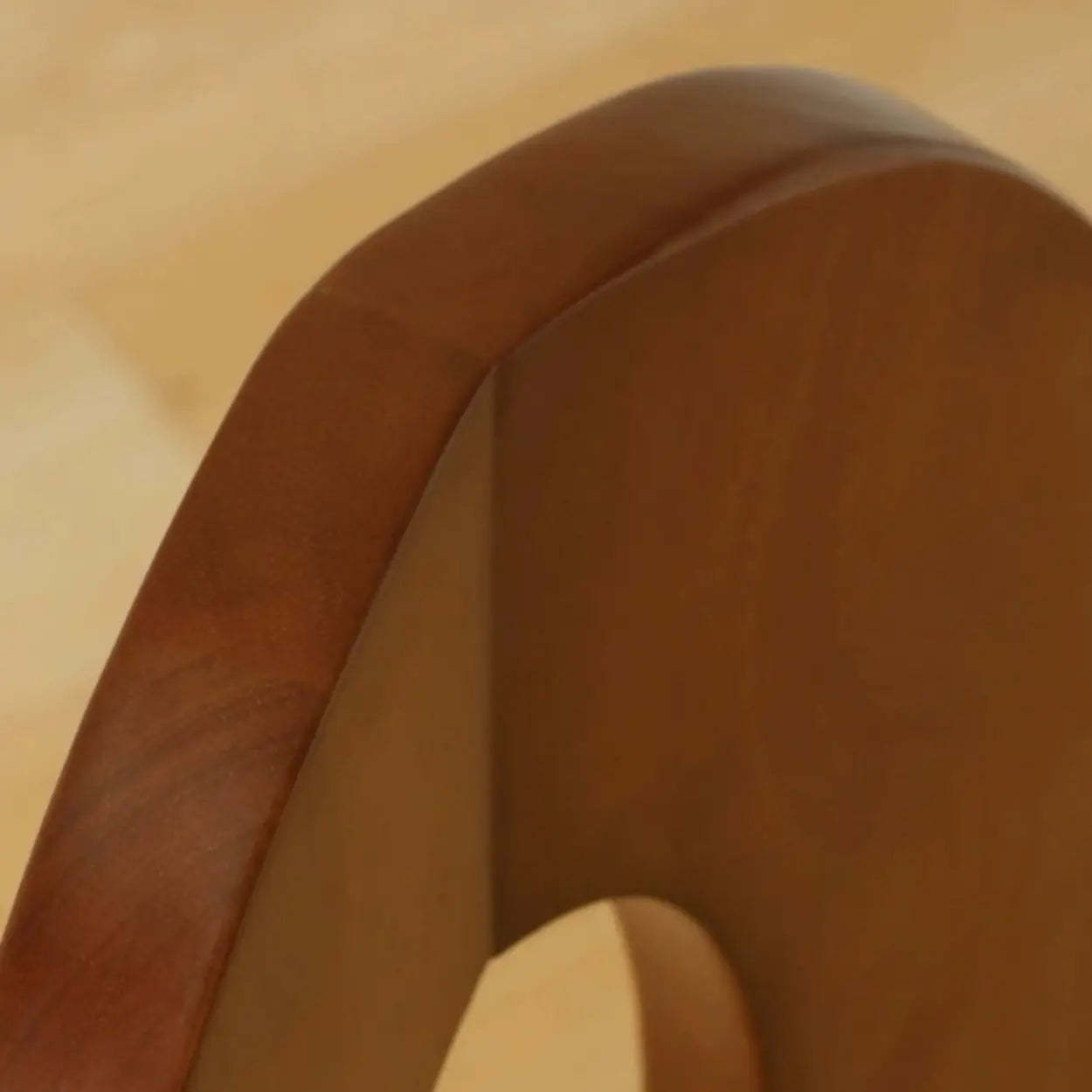Mid-Century Curved-Back Green Dining Chair