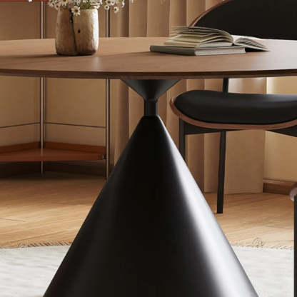 Mid-Century Rotating Lazy Susan Round Dining Table — Table Only