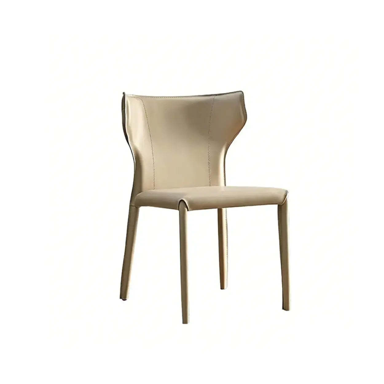 Mid-Century Saddle Leather Armless Dining Chair