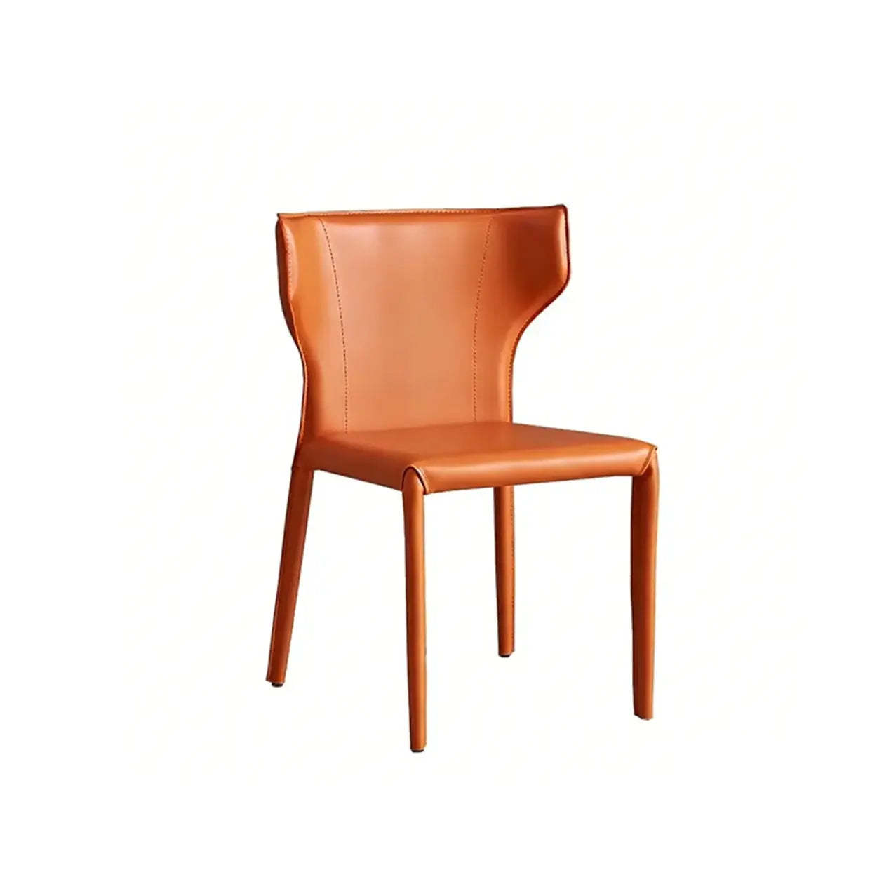 Mid-Century Saddle Leather Armless Dining Chair