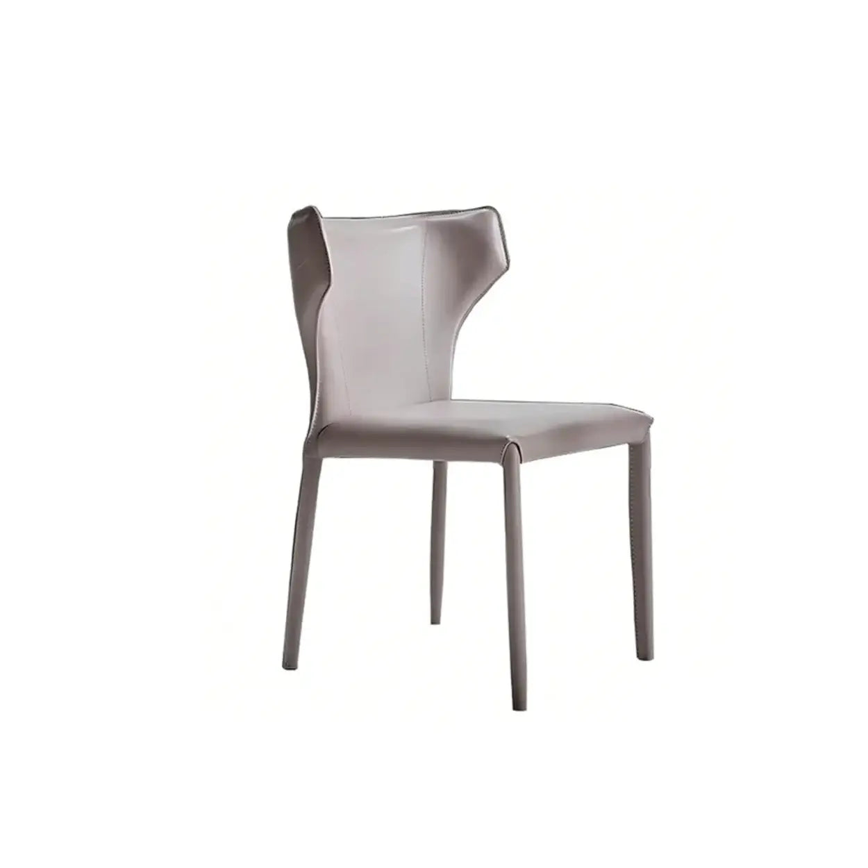Mid-Century Saddle Leather Armless Dining Chair