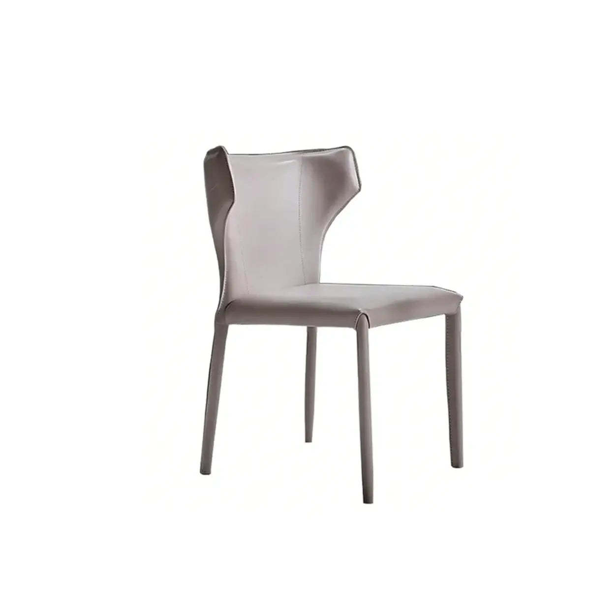 Mid-Century Saddle Leather Armless Dining Chair