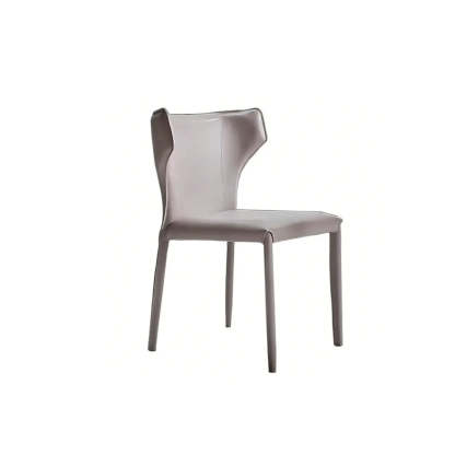 Mid-Century Saddle Leather Armless Dining Chair