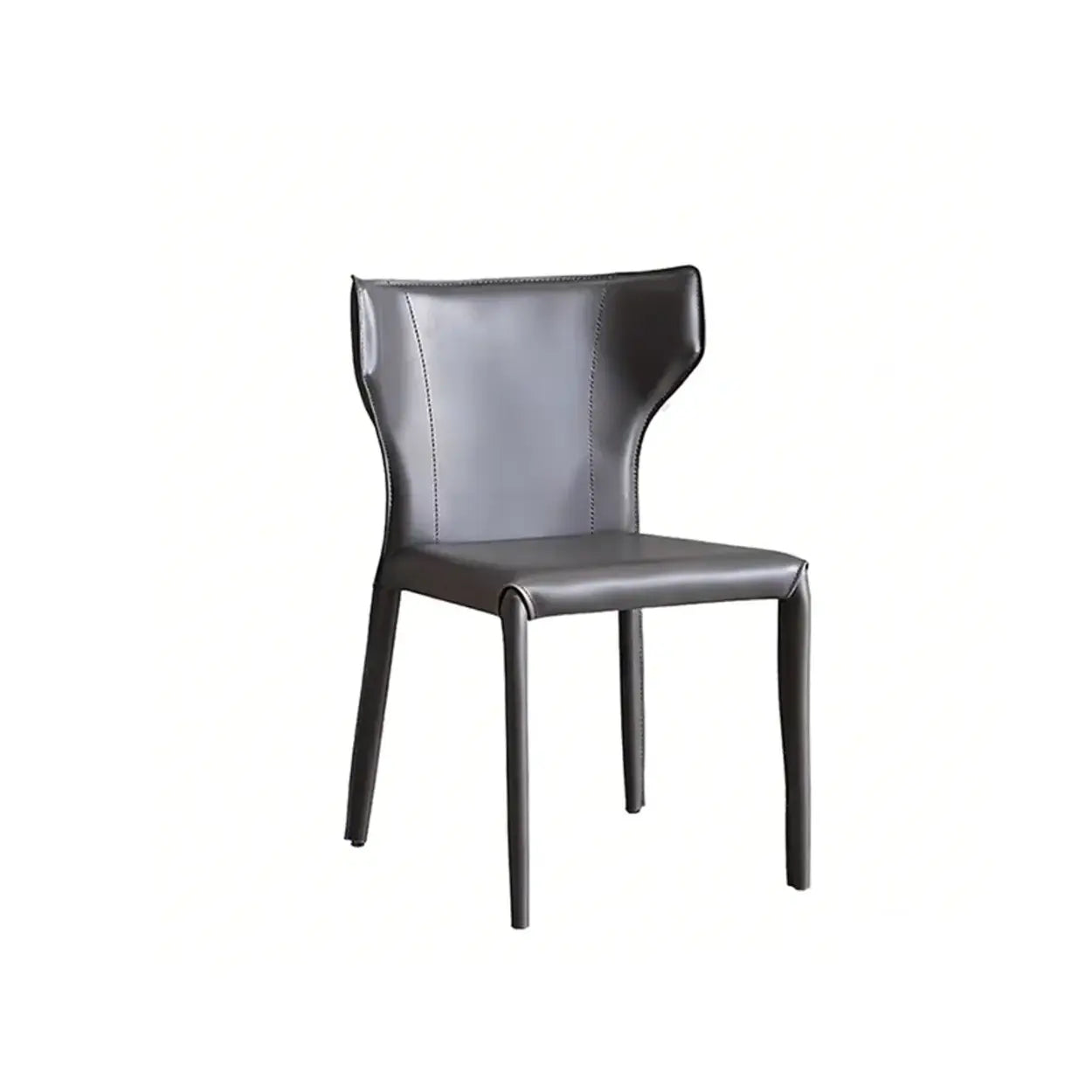 Mid-Century Saddle Leather Armless Dining Chair