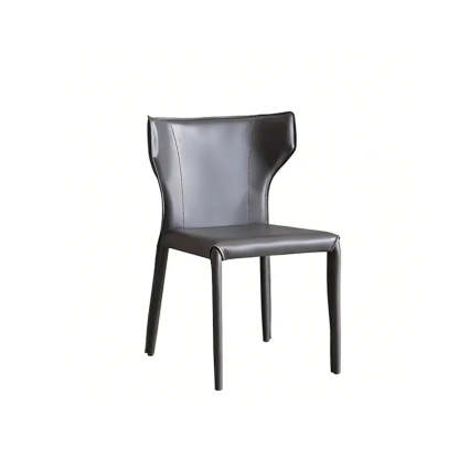 Mid-Century Saddle Leather Armless Dining Chair