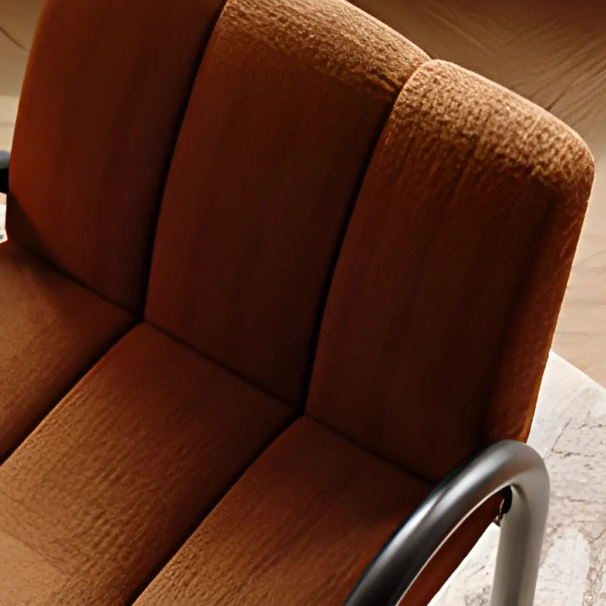 Mid-Century Sherpa Upholstered Armrest Accent Chair