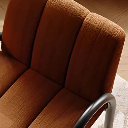 Mid-Century Sherpa Upholstered Armrest Accent Chair