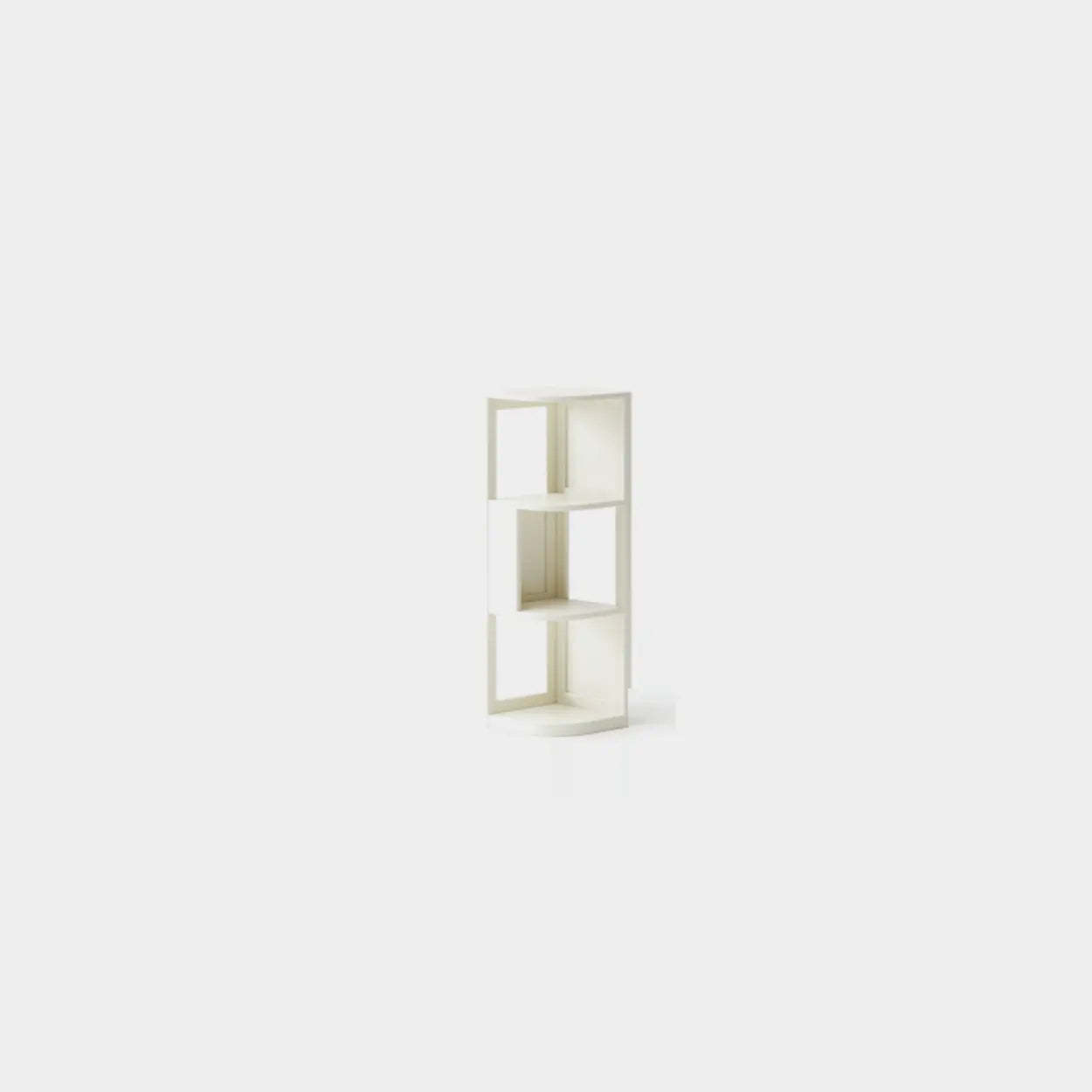 Mid-Century Wood Vertical Corner Bookshelf — Dark Black