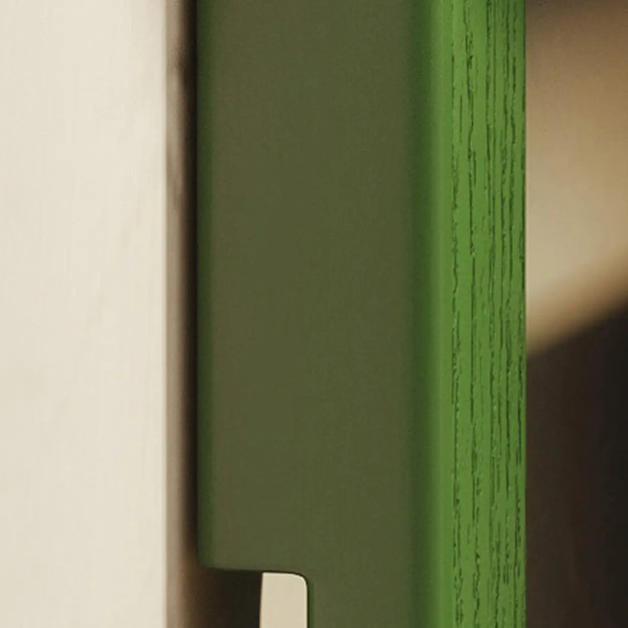 Mid-Century Wood Vertical Corner Bookshelf — Nut-Brown