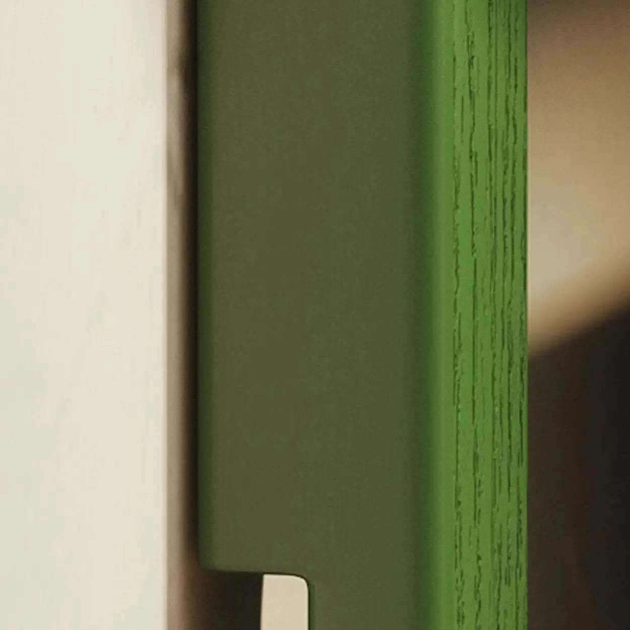 Mid-Century Wood Vertical Corner Bookshelf — Nut-Brown